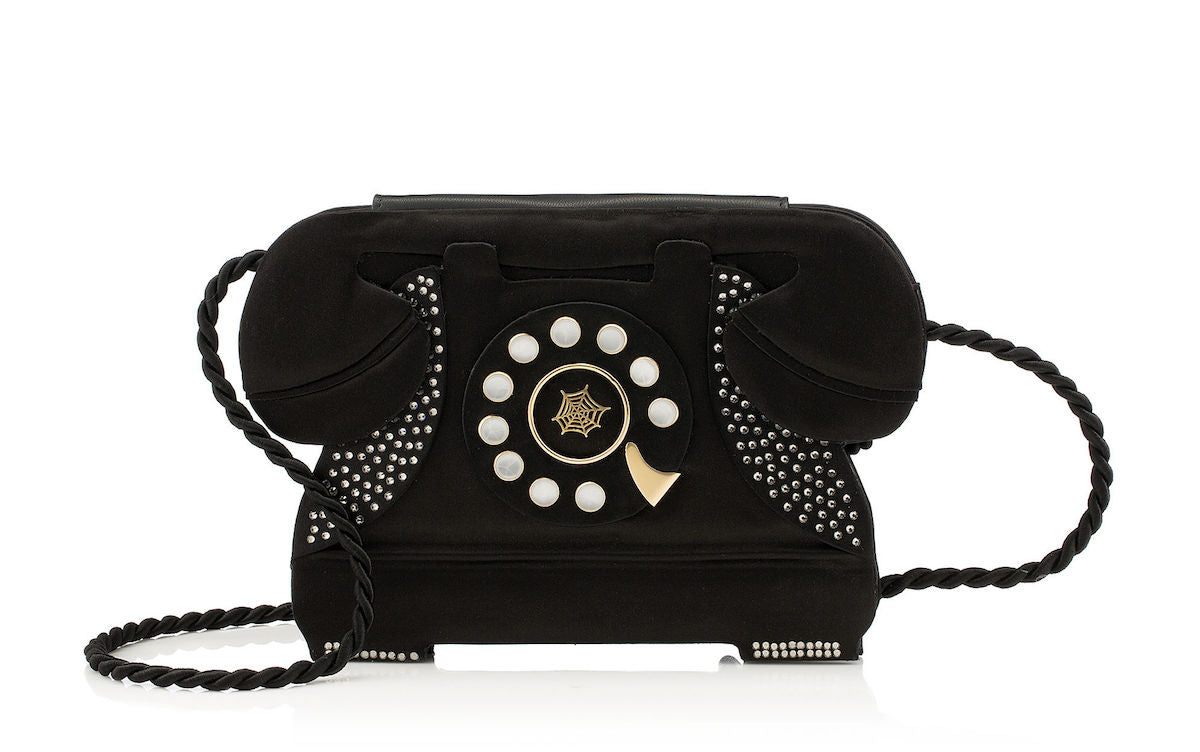 Charlotte Olympia “Dial to Accessorise” satin bag – Itosca- All