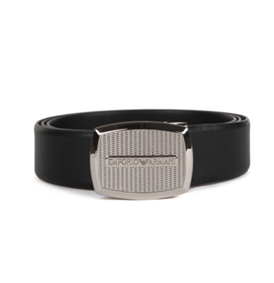 K*u様 EMPORIO ARMANI ベルト　ブラック　90 EMPORIO ARMANI Belt Revolving Reversible Black Embossed x