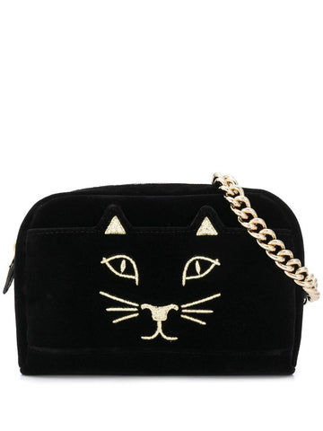 CHARLOTTE OLYMPIA embroidered kitty belt bag