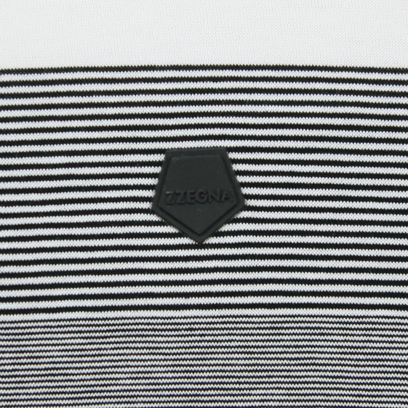 Zegna Men's Polo Stripe Short Sleeve