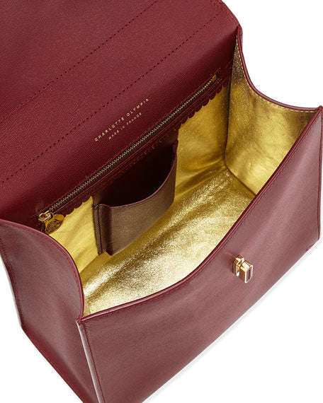 Charlotte Olympia Bogart Satchel with Matching Gloves