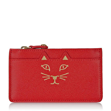 Charlotte Olympia Red 'feline' Coin Purse Wallet