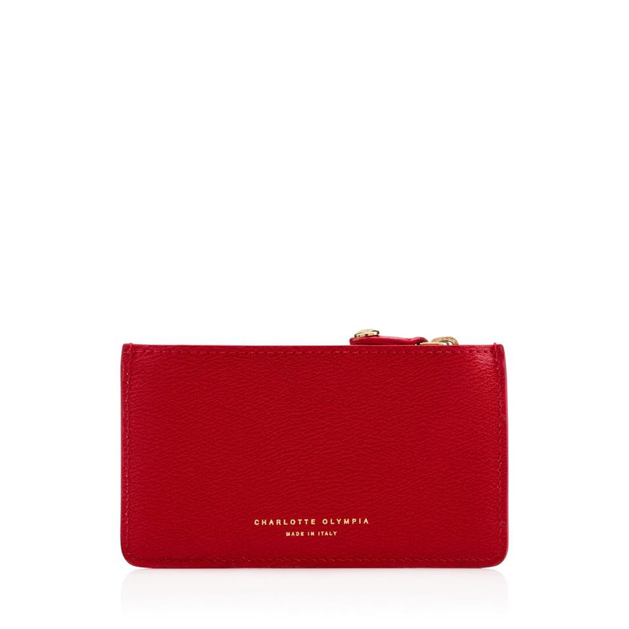 Charlotte Olympia Red 'feline' Coin Purse Wallet